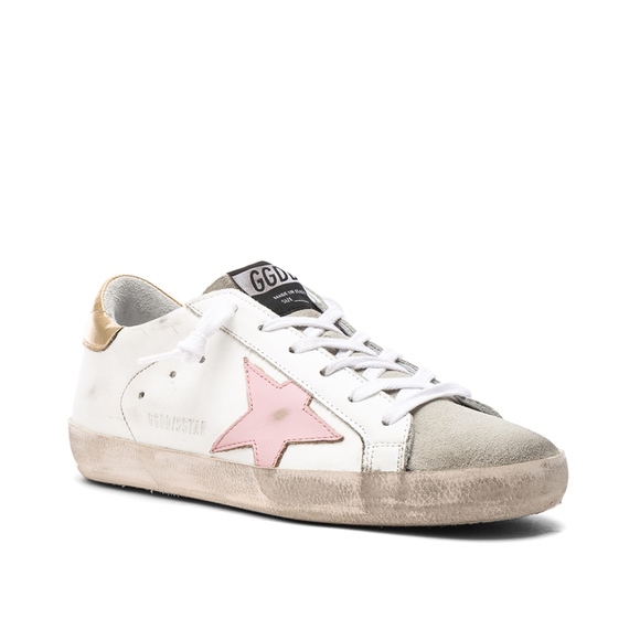 pink and gold golden goose